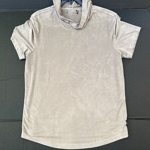 G by Guess Beige Short Sleeve Hoodie